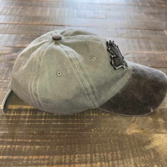 Gray Maple Leaf Canada Baseball Cap Hat - Picture 2 of 6